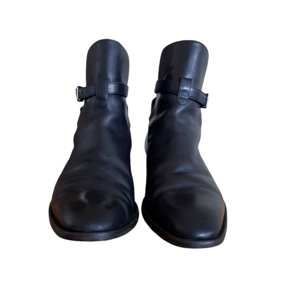 Saint Laurent Women's Buckled Pointed Toe Block Heels Boots Black Size 1… - Picture 3 of 10